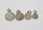 Queen Victoria Silver Maundy Money Complete Set Mounted Antique 1891
