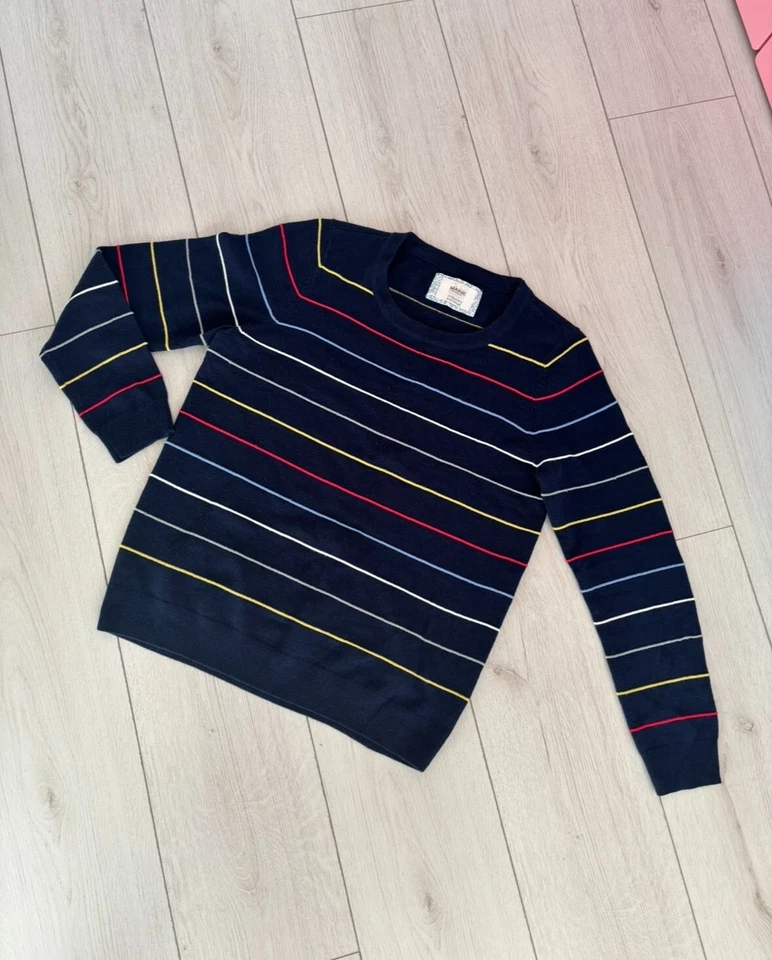 Women's Maine New England Sweater Jumper Navy Striped Sweater Size 12  - Image 1 of 4