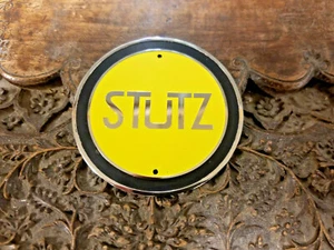 STUTZ Hubcap Medallion Acid Etched Brass Nickel Plated Set of 4 - Picture 1 of 2
