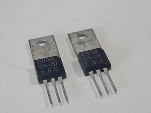 CENTRAL CEN-U57 BJT PNP 100V 2A TO-202 - LOT OF 2 TRANSISTORS - USA FAST SHIP - Picture 1 of 1