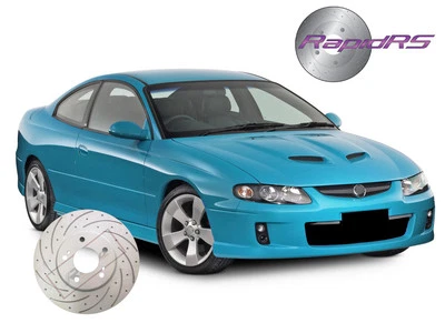  Slotted Brake Disc Rotor HSV VT VU VX VY VZ R8 Maloo Senator Clubsport GTO Rear - Image 1 of 3