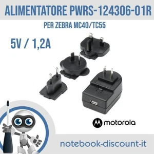 Alimentatore PWRS-124306-01R Per Motorola Mc40/Tc55 5v 1,2A USB ADapter - Imagen 1 de 5
