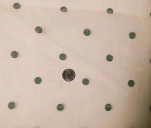 M807 Fabric Vintage Sheer Batiste Organza Green Swiss Dot Flocked 1 Yd 20" x 38" - Picture 1 of 7