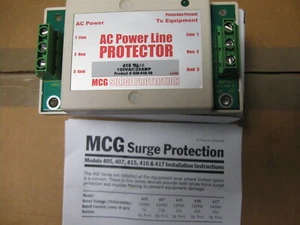MCG In-Line Equipment Surge Protector 120VAC / 25A P/N 439-416-10 - Picture 1 of 2