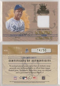 2004 Donruss Diamond Kings Cut Collection Jerseys /50 George Brett #DC-43 HOF