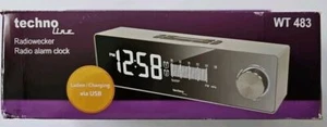Technoline WT 483 digital Radiowecker USB Ladefunktion Spiegeldisplay LED Wecker - Bild 1 von 3