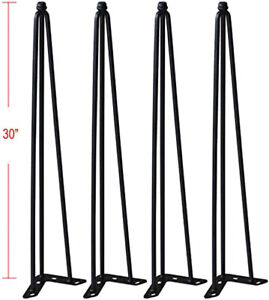 Hairpin Metal Table Legs 30" for Furniture Coffee Table Desk Bench Set of 4