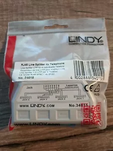 Bulk Pkg of 10 - Lindy 34015 RJ45 Line Splitter 4x - Picture 1 of 2
