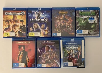 7 X Blu-Ray DVD Bundle - Superhero’s - Avengers, Dare Devil, Fantastic Four …. - image 1 of 4