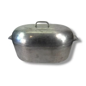 Horno holandés ovalado tostador aluminio Magnalite GHC 17qt vintage + tapa (SIN REMACHE) - Imagen 1 de 6