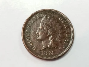 Centavo cabeza india 1874 - escaso semillave mejor fecha de limpieza - Imagen 1 de 5