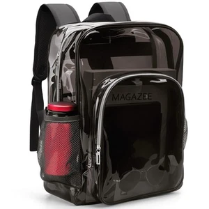 Clear Backpack School Bag Stadium Approved Heavy Duty Large PVC Laptop Transp... - Picture 1 of 6