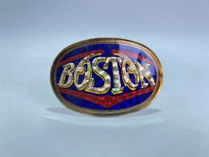 Vintage 1977 Boston Belt Buckle Pacifica MFG Los Angeles LA California 90245 USA - Picture 1 of 8