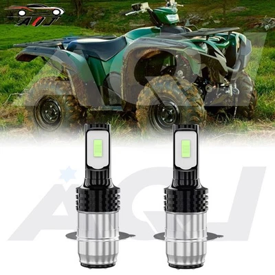 Fits Yamaha Grizzly 350 2007-2016 H6 P15D Headlight 8000K ICE BLUE Lights Kit - Image 1 of 4