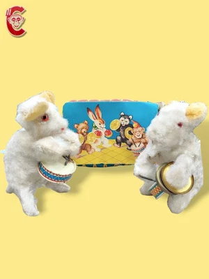 jouets ancien automate vintage mécanique tôle carton CARL west germany + boîte - Photo 1/4