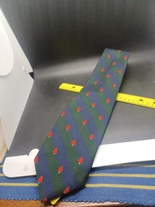 CORBATA VINTAGE PARA HOMBRE MODA DIVERTIDA AZUL MARINO CON CAMPANA LIBERTY ROJA GRIS  - Imagen 1 de 7