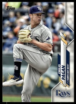 2020 Topps Series 1 #22 Emilio Pagan    Tampa Bay Rays Baseball - Image 1 of 2