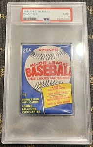 1983 O-Pee-Chee OPC Baseball Wax Pack PSA 9 MINT - Bild 1 von 2