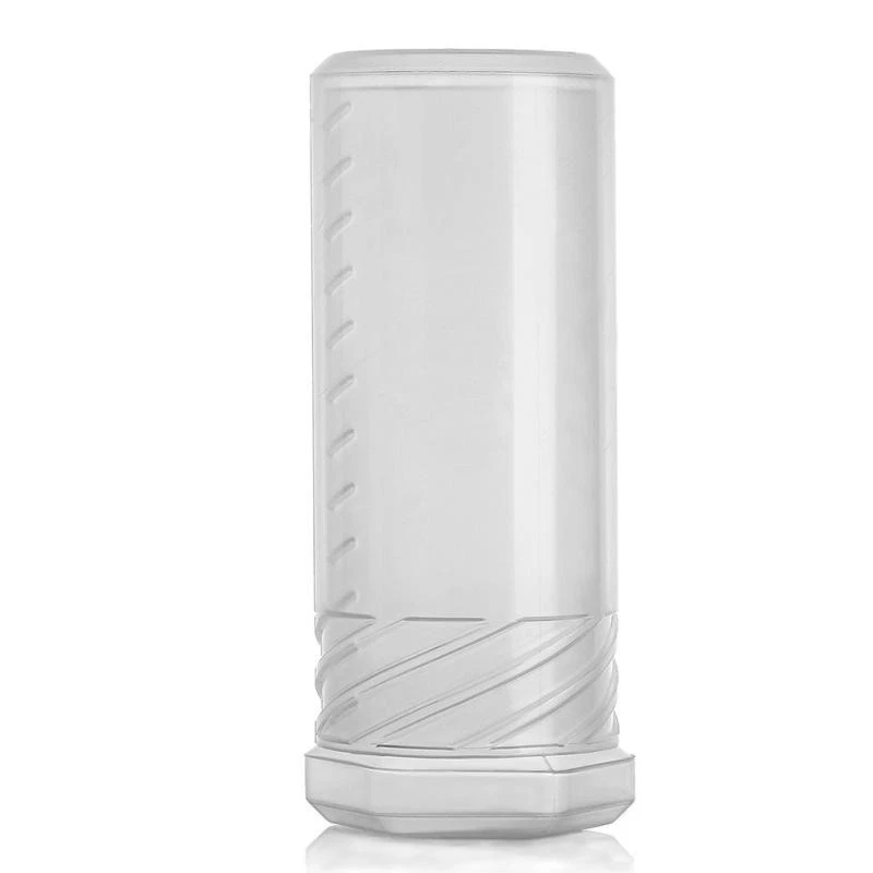 Tubo portaoggetti per spazzola da barba in plastica trasparente - Immagine 1 di 1