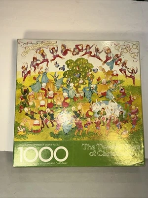 The 12 Twelve Days of Christmas - 复古 Springbok 拼图 - 1000 件 — 第 1/4 张图片
