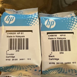 HP #61 2-pak wkłady atramentowe kombi 61 czarne i kolorowe nowe oryginalne - Zdjęcie 1 z 6