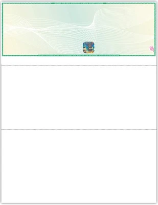 EZ Checks Premium High Security Check Paper with Hologram | 500 Sheets (Green...