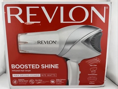 Revlon Infrared Hair Dryer with Clips, Diffuser & Concentrator, WHITE, 1875W - Image 1 of 4