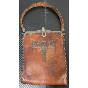 Borsa vintage in pelle con chiusura a chiave con design unico - Foto 1 di 11