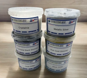 6 Piece Shimmer/Glitter/Metallic Screen Printing Plastisol Ink Set - Picture 1 of 11