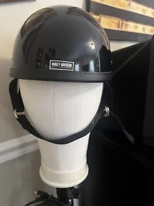 Low Profile Harley Helmet Skull Cap Gloss Black - Picture 1 of 5