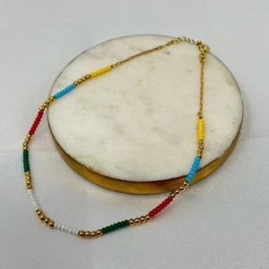 NEU Multicolor Perlen zierliches Halsband Halskette - Bild 1 von 3