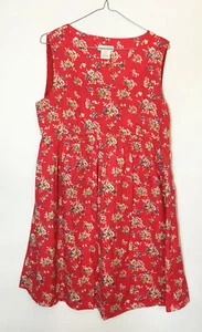 JoJo Mamam Bebe Red Floral Cotton Maternity Dress, Size 12 - (#D79) - Picture 1 of 6