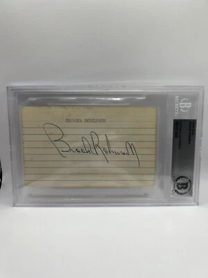Brooks Robinson Signed Index Card Beckett Auto - Image 1 of 2