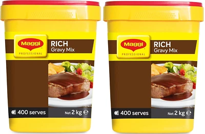 Maggi Classic Rich Gravy 1 kg, 2 kg hace 20 litros, 400 porciones y 7,5 kg 1500 porciones Foto 1 de 4