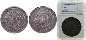 Brazil 1819 R 960 Réis Silver 896 NGC XF 45 - Picture 1 of 1