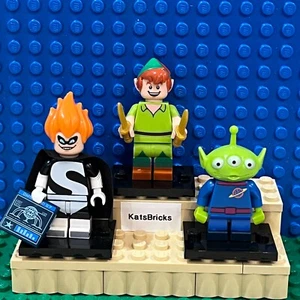 LEGO Disney Series 1 Minifigure Lot: Peter Pan, Alien, Syndrome - all 3 complete - Picture 1 of 7