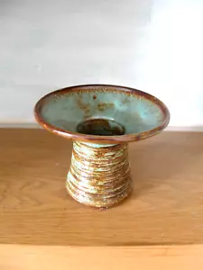 Grüne und braune Studio Keramik Vase - Bild 1 von 8