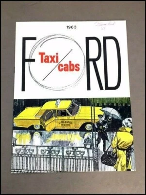 1963 Ford Taxi Cab Vintage Original Car Brochure Catalog - Fairlane 300 Foto 1 de 4