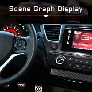 For Honda Civic Coupe 2013-15 Carbon Fiber Interior Below Navi Decor Trim Cover - Picture 1 of 19