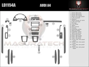Fits Audi A4 Convertible 2003-2006 NO Factory Wood Large Wood Dash Trim Kit - Bild 1 von 3