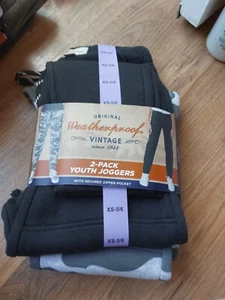 Original Weatherproof Boys Vintage 2-pack YOUTH Joggers Size XS-5/6 Year BNWT  - Picture 1 of 10