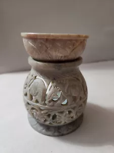 Handcrafted Elephant Soapstone Essential Oil Warmer/Diffuser - Picture 1 of 5