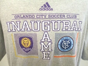 MLS Orlando City Soccer Club New York Inaugural Game Adidas Men's 2XL Tee Shirt  - Picture 1 of 6