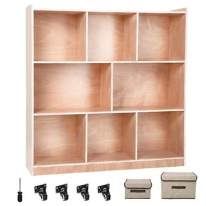 Klassenzimmer Aufbewahrungsschrank Holz Cubby Aufbewahrung 8 Gitter Organizer mit Rollen - Bild 1 von 6
