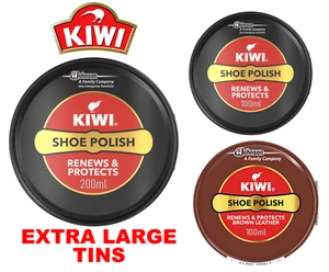 Kiwi Shoe Polish Black Dark Brown 100ml Leather Shine Restore Shoes Boots Care - Picture 1 of 20