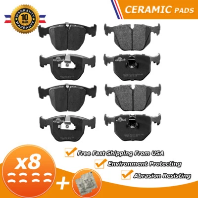 Front and Rear Ceramic Brake Pads for 1995 1996 1997 - 2005 BMW 740i 740iL M5 X5 - Image 1 of 4