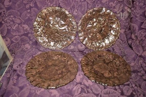 Set 4 piatti insalata vintage Seneca Driftwood 8,5” vetro muschio verde oliva - Foto 1 di 8