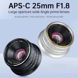 7Artisans 25mm F1.8 manual focus Lens For Sony E mount Cameras A7 A7II A7R A7RS - Picture 1 of 11