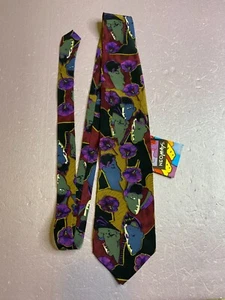 Cravatta uomo classica Neomax Peter Max edizione limitata 100% seta VINTAGE 1987  - Foto 1 di 8