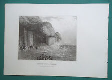 SCOTLAND Inner Hebrides Staffa  Fingal's Cave - 1852 Antique Print Engraving
